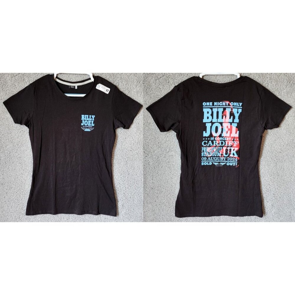 Billy Joel In Concert Tour Cardiff Principality Stadium 2024 S/S T Shirt Black S
